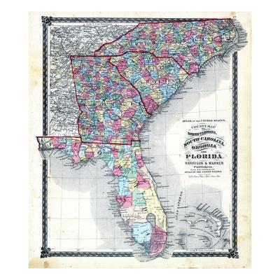 1876, County Map of North Carolina, South Carolina, Ga and Florida, Missouri, United Suggests Giclee Print via picture about Printable Maps of South Carolina referred to as 1876, County Map of North Carolina, South Carolina, Ga and Florida, Missouri, United Says Giclee Print as a result of